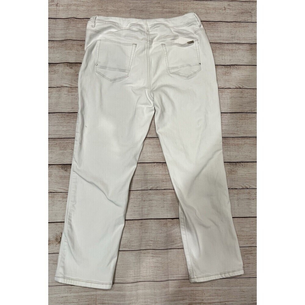 Chicos Chico’s So Slimming Girlfriend Crop White Jeans Womens 1/medium White - Picture 3 of 9